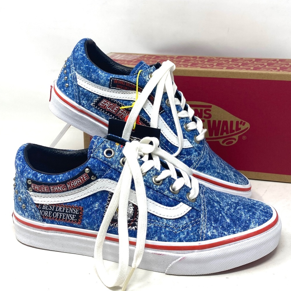 VANS Old Skool Shoe Cobra Kai Multi Canvas Sneakers Low Women's Size VN0A3WKT6GL